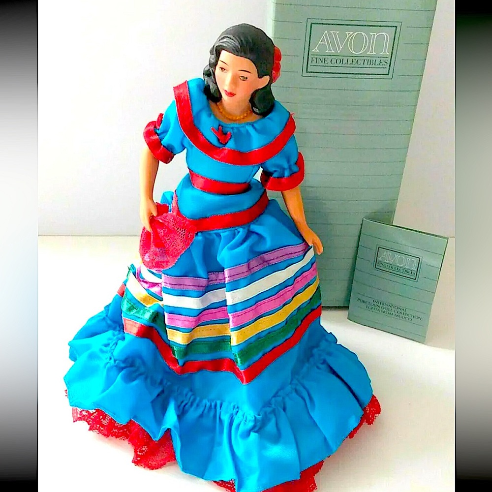 Vintage Avon Lupita Porcelain Doll International Collection NIB COA